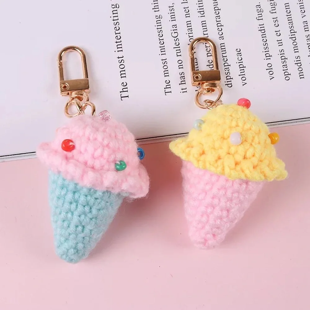 Crochet keychain ice cream womens girls cute fun - Picture 2 of 3